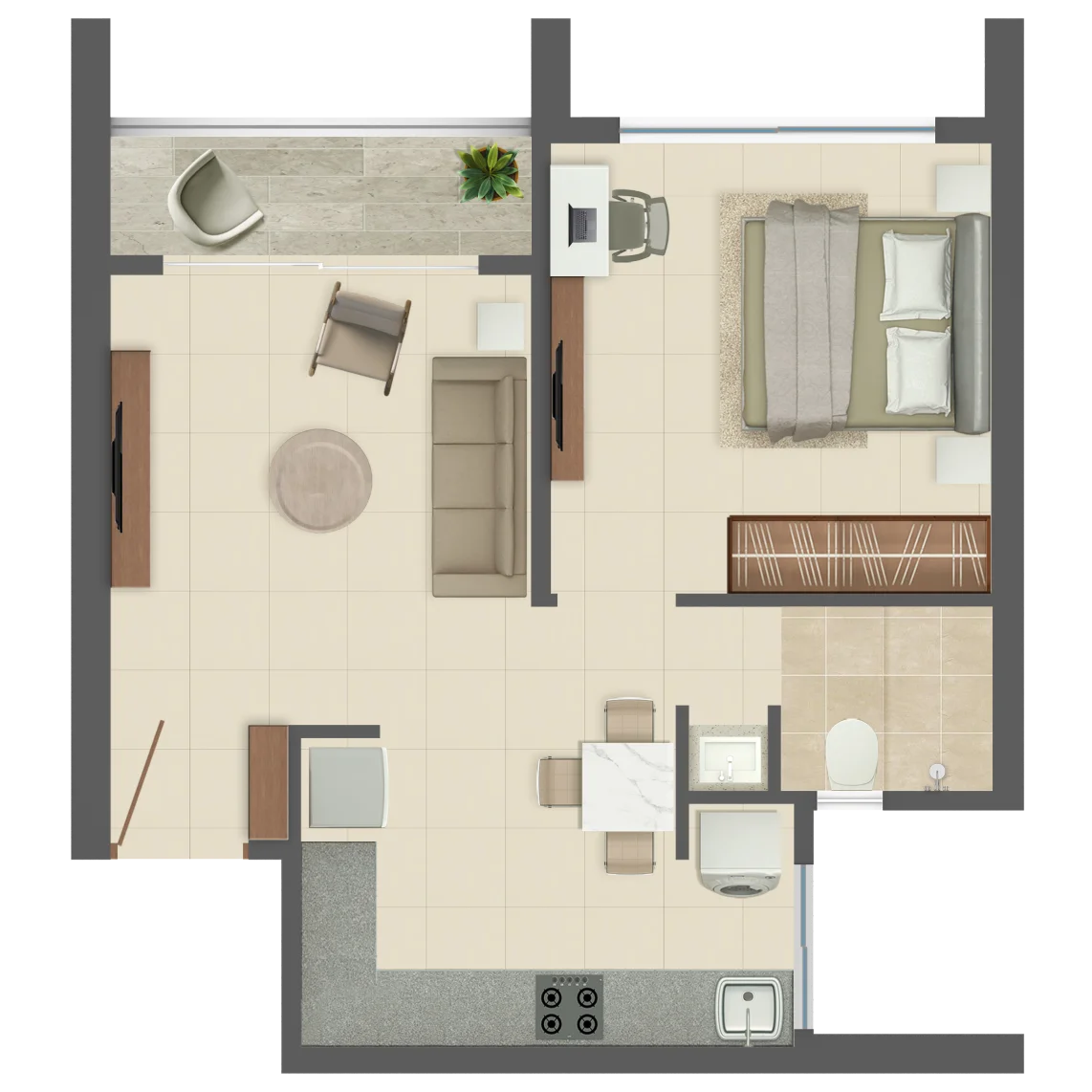 Rohan harita 1BHK